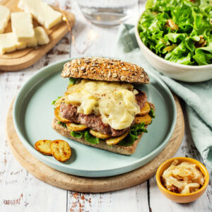 Burger au fromage pour tartiflette