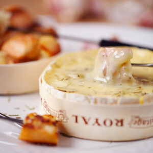 Einfaches Fondue mit Camembert