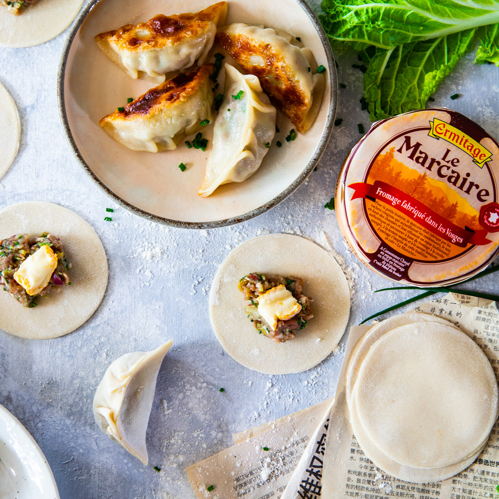 Gyoza mit Schweinefleisch und Marcaire