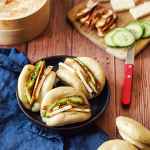 Bao bun sandwiches with Royal Crémeux