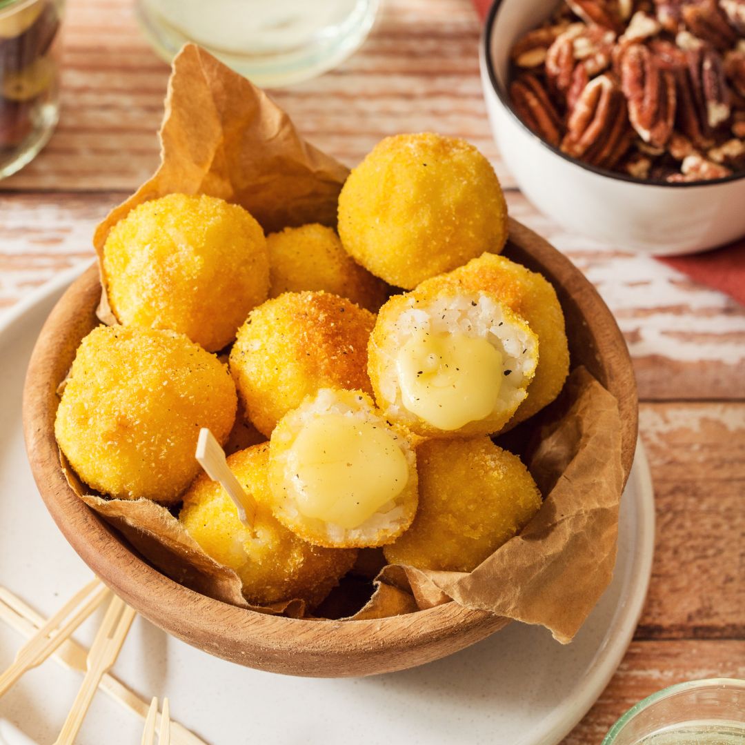 Arancini à la raclette fumée