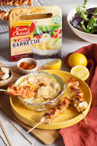From’Chaud à l’ail confit et brochettes de poulet au citron et au paprika