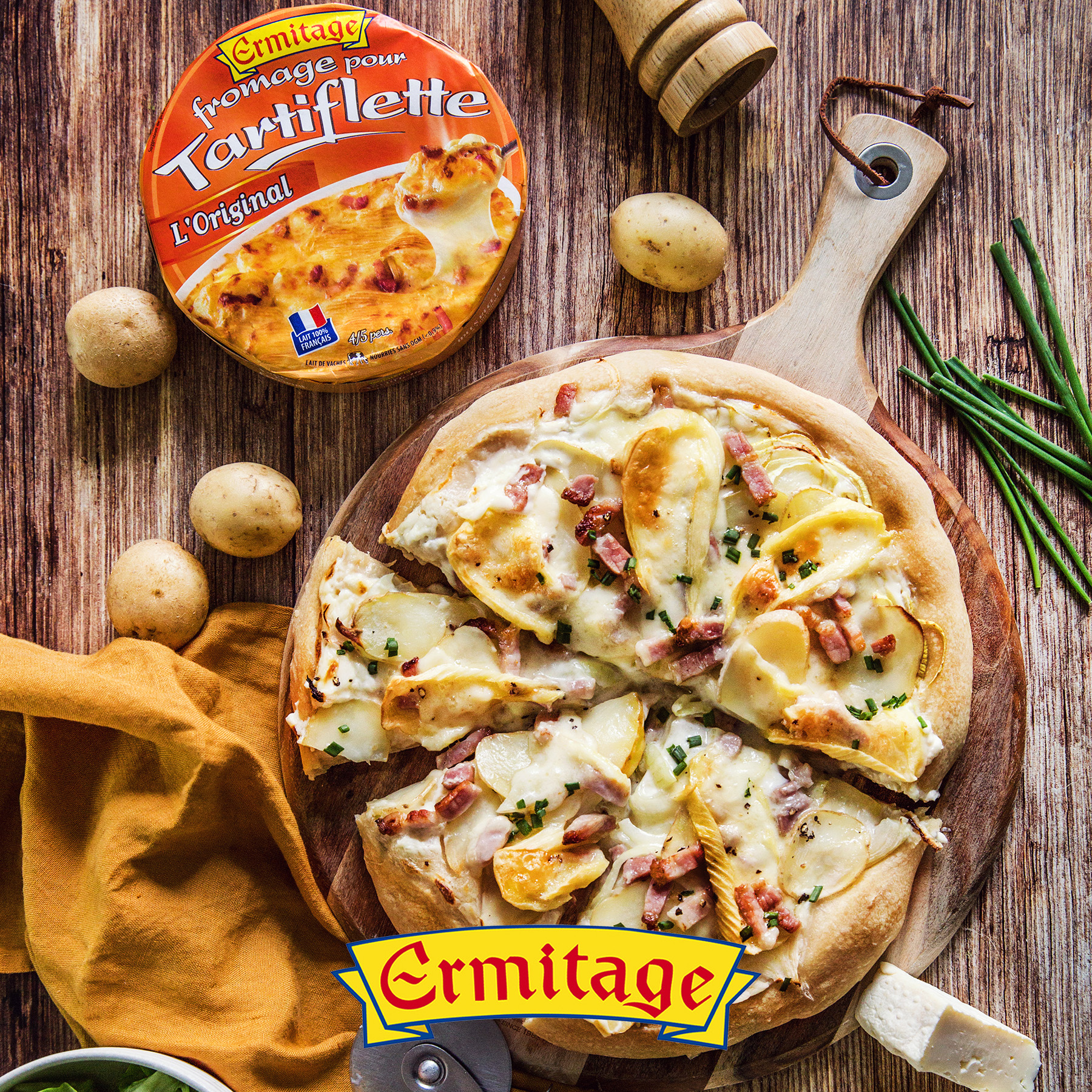 pizza au Fromage pour Tartiflette Ermitage